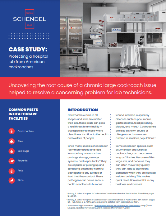 CASE STUDY: Protecting a hospital lab from American cockroaches