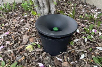 Close up of a Ja-Roy In2Care mosquito station in action